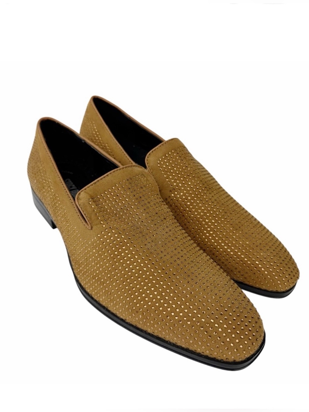Stacy Adams Suave Rhinestone Slip On Shoes Tan Brown Men’s Size 7